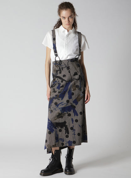 HEATHER POLKA DOT SUSPENDER SKIRT