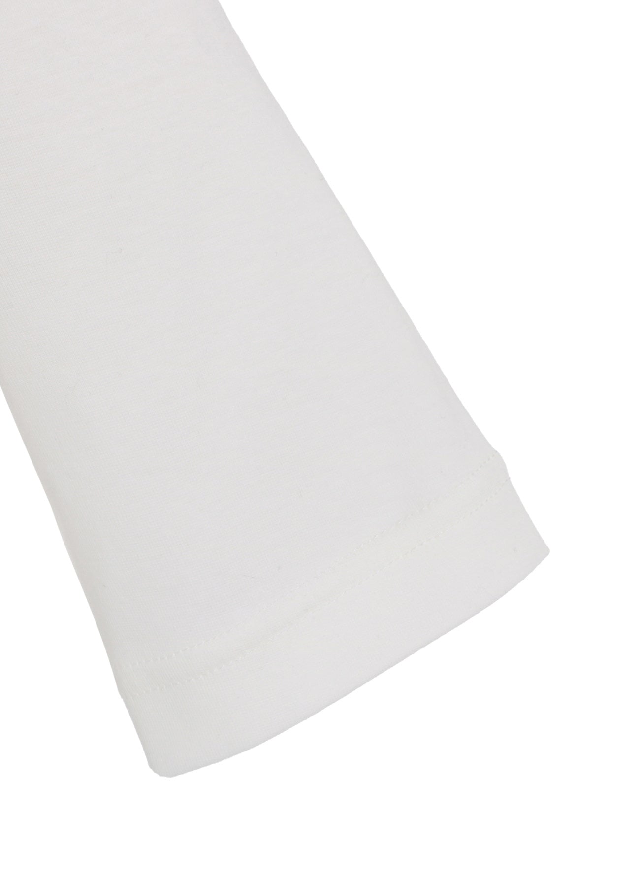 COTTON FRAISE/POLYESTER GAUZE HIGH NECK HALF SLEEVE T