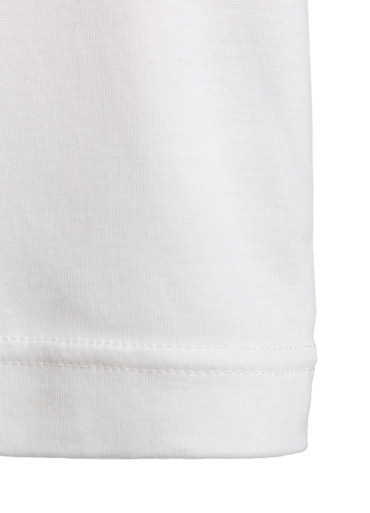 COTTON FRAISE/POLYESTER GAUZE HIGH NECK HALF SLEEVE T