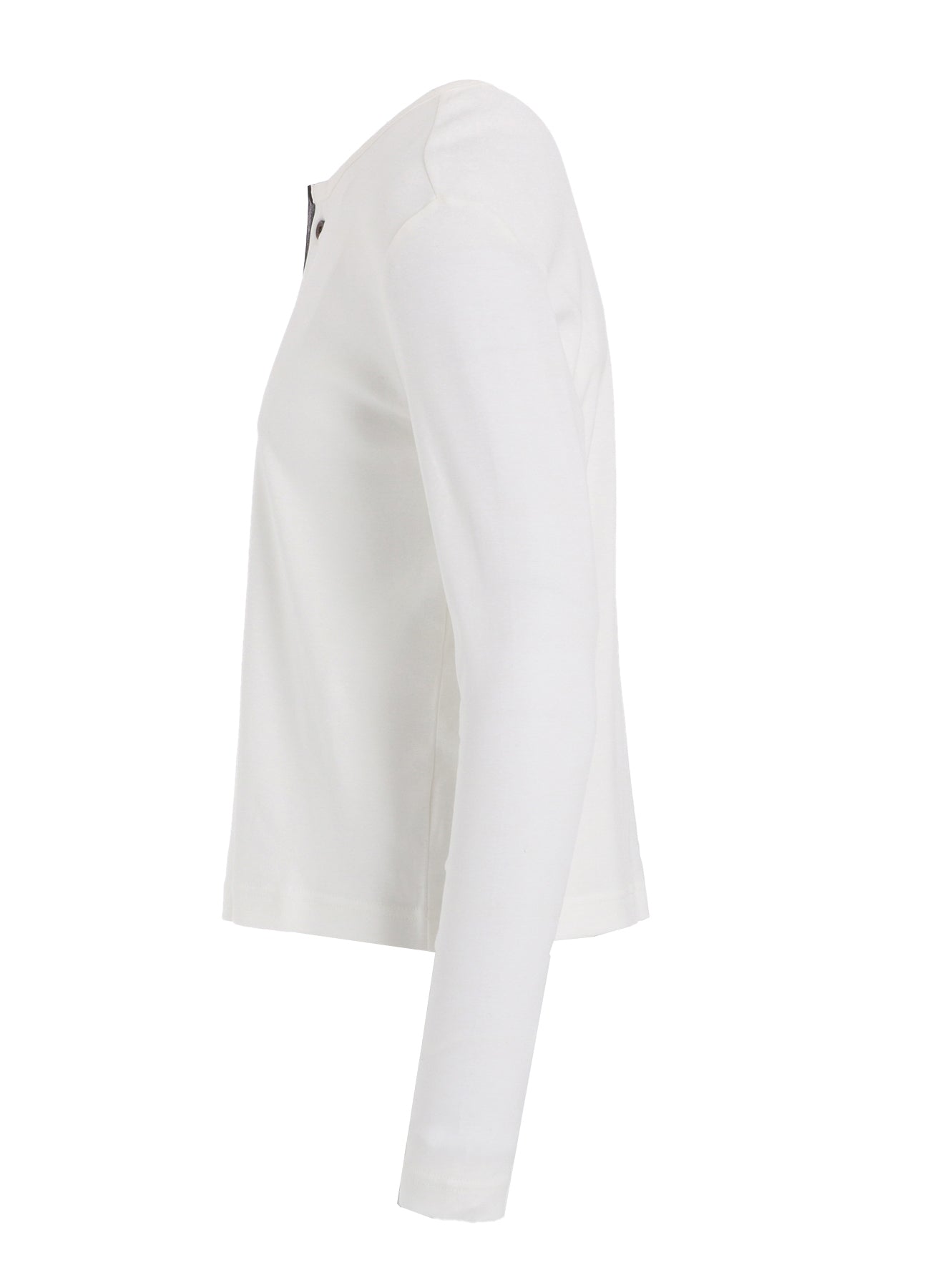 COTTON FRAISE/POLYESTER GAUZE DOUBLE PLACKET CARDIGAN