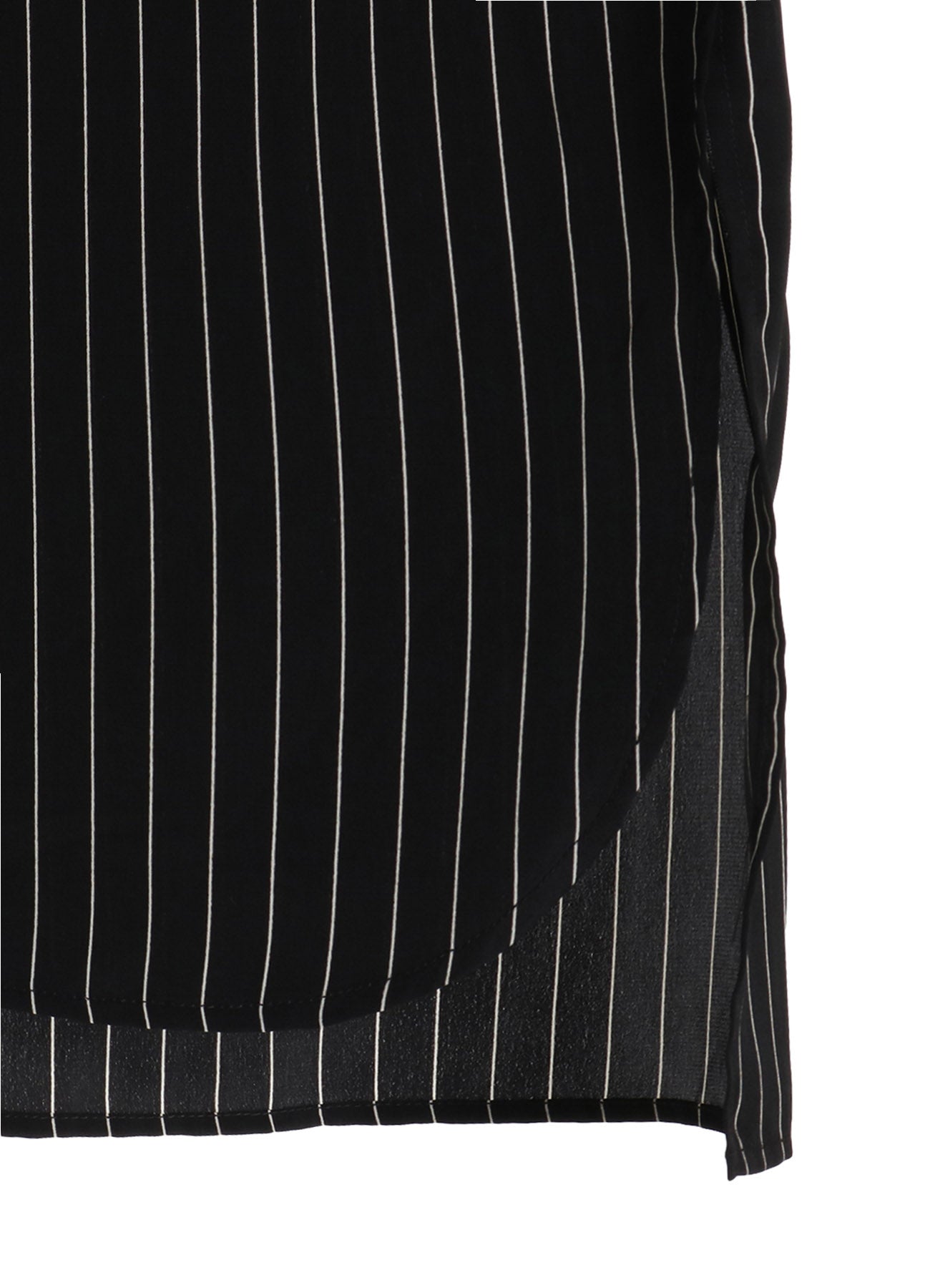 POLYESTER DE CHINE STRIPE CONBI LONG SLEEVE T