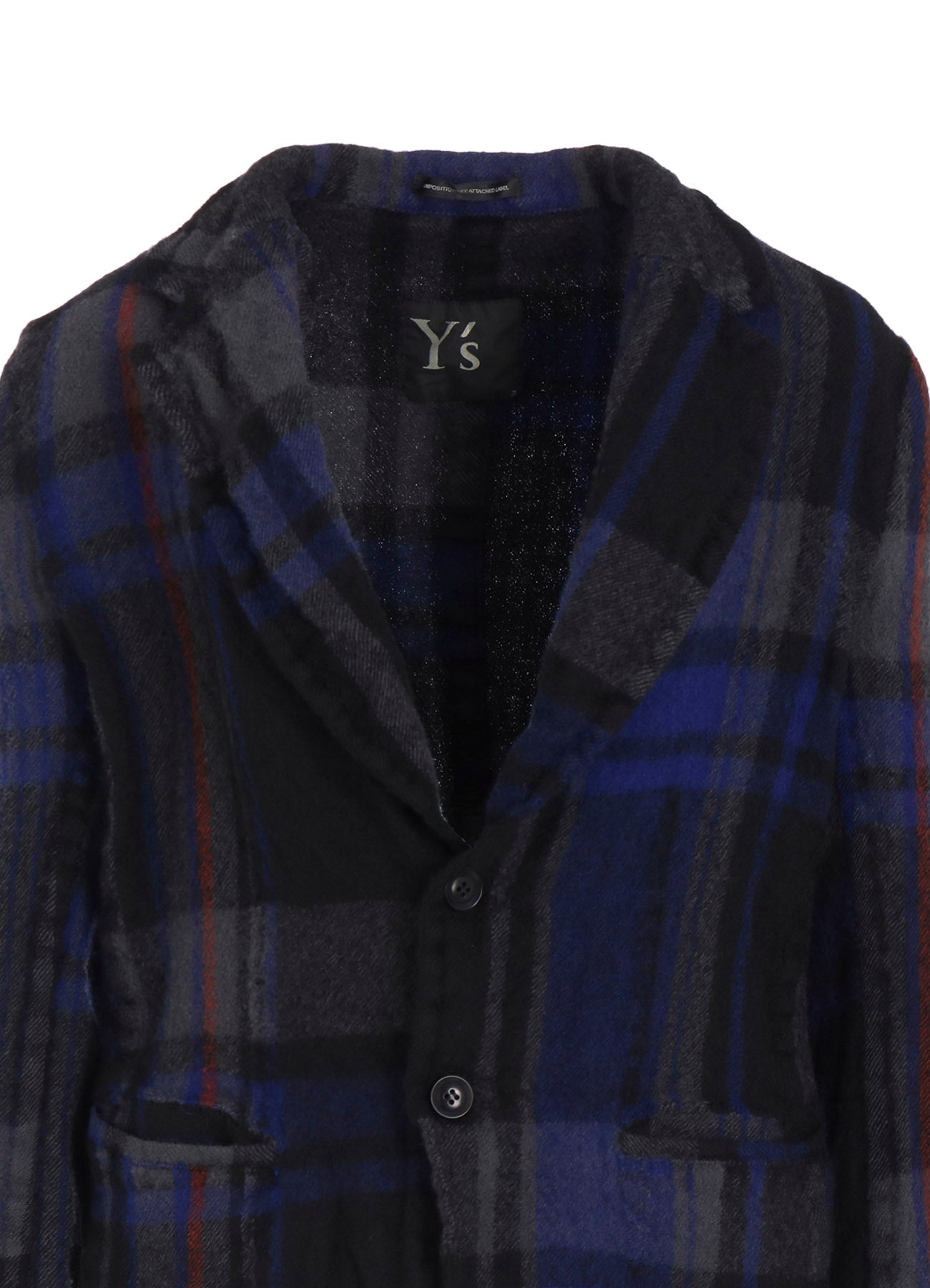 MILLED WOOL PLAID JACKET