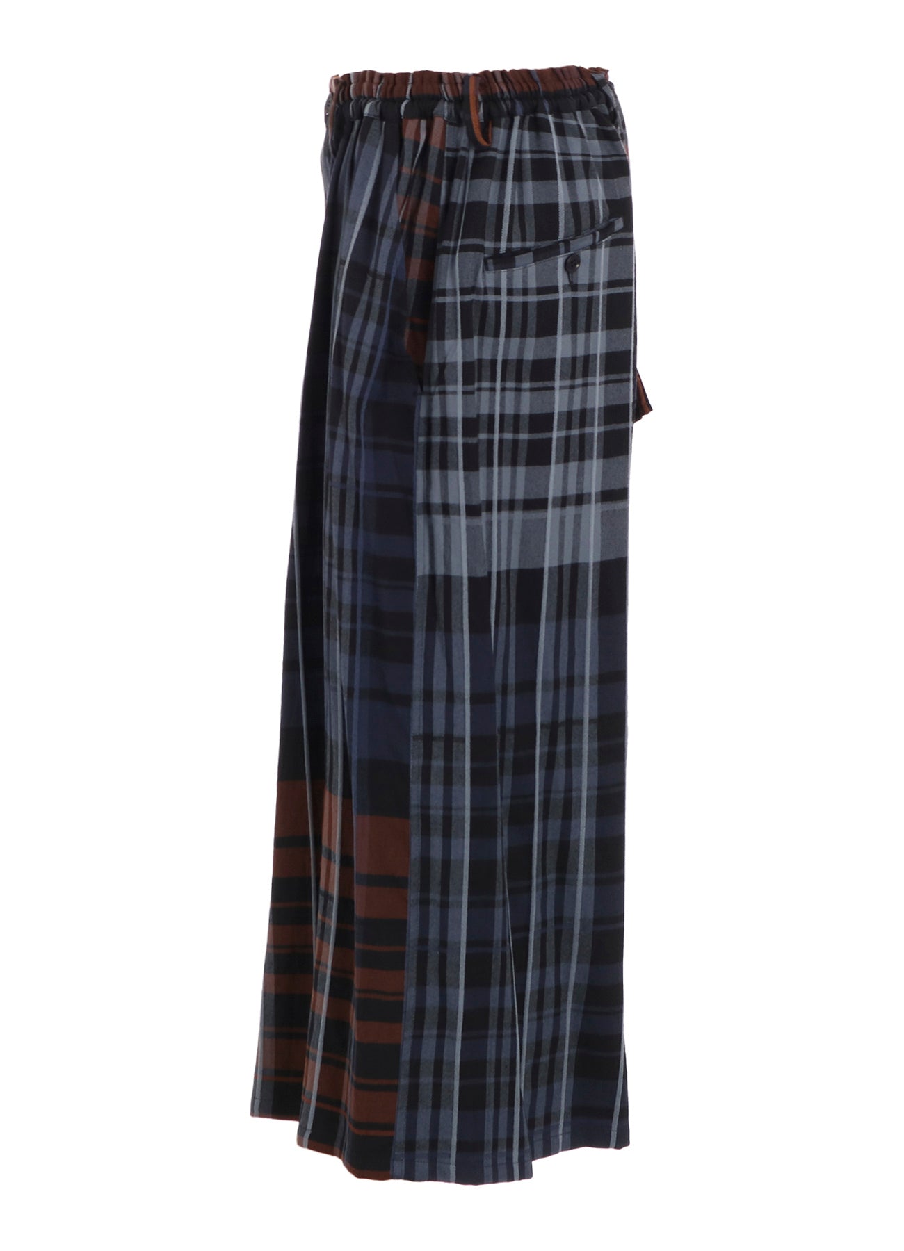 WOOL BLEND PLAID PANTS