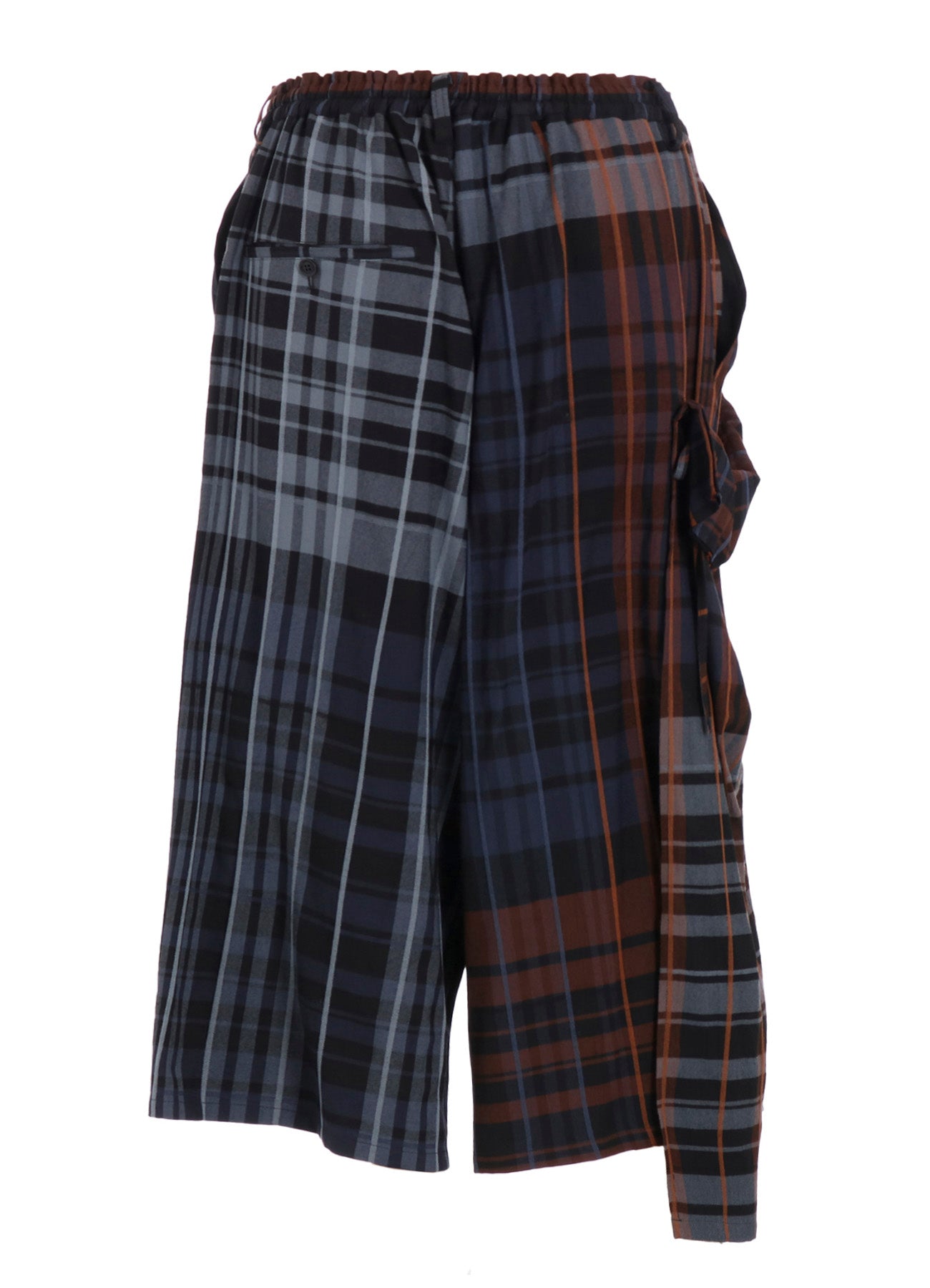 WOOL BLEND PLAID PANTS