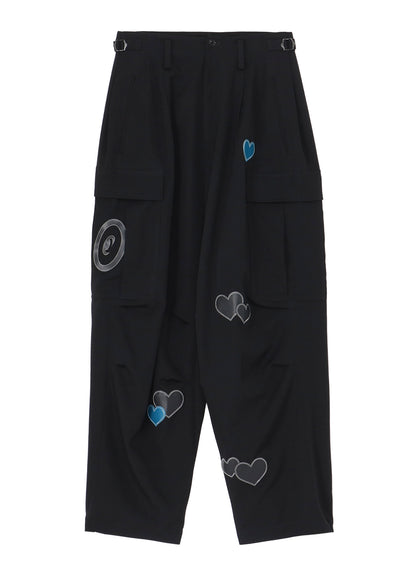 Y’s × CPD HOOME LOVE PATCH WOOL GABARDIN PANTS
