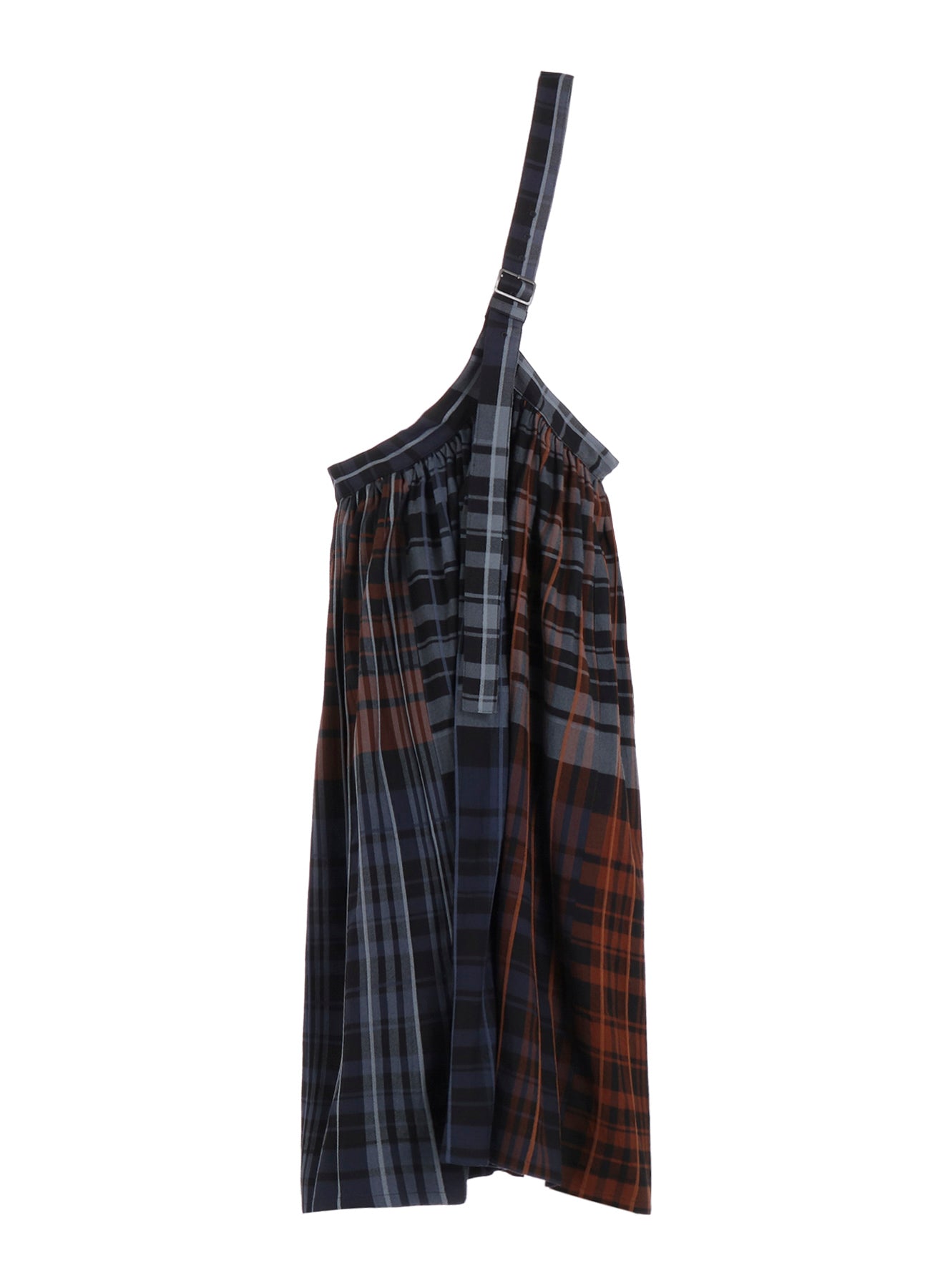 WOOL BLEND PLAID SKIRT