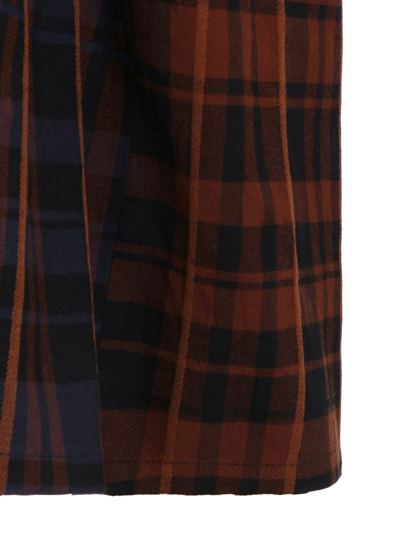 WOOL BLEND PLAID SKIRT