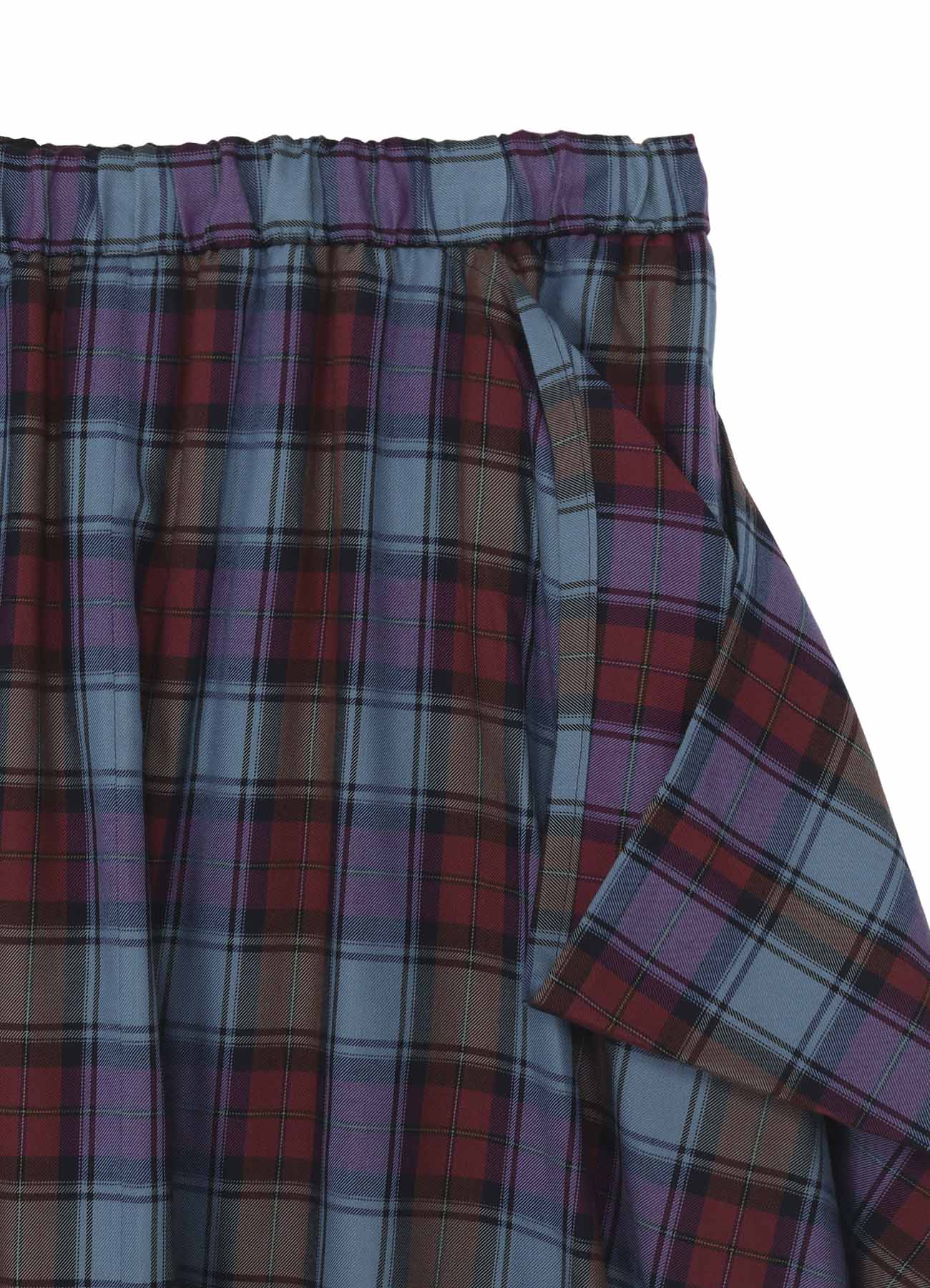 TWILL PLAID SKIRT