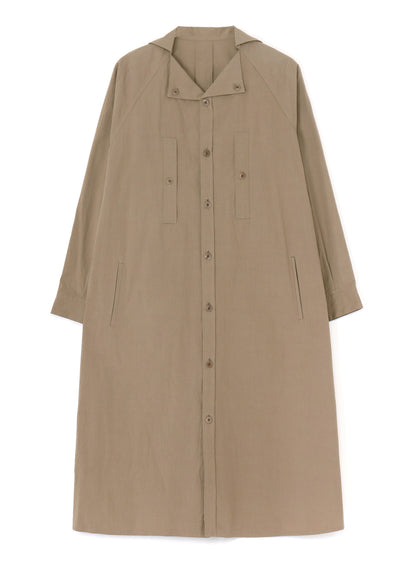 LIGHT TWILL COTTON LONG SLEEVE DRESS