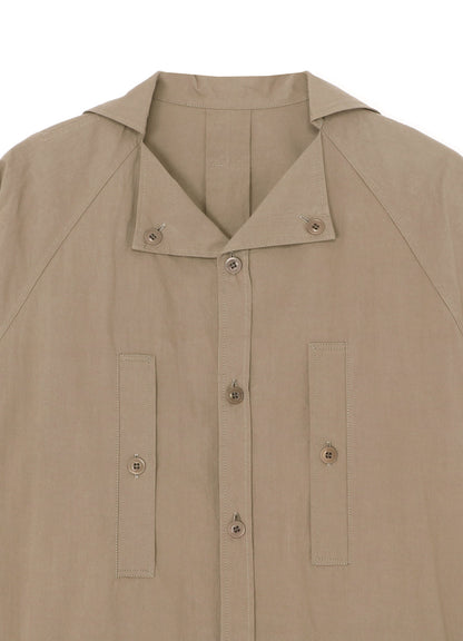 LIGHT TWILL COTTON LONG SLEEVE DRESS