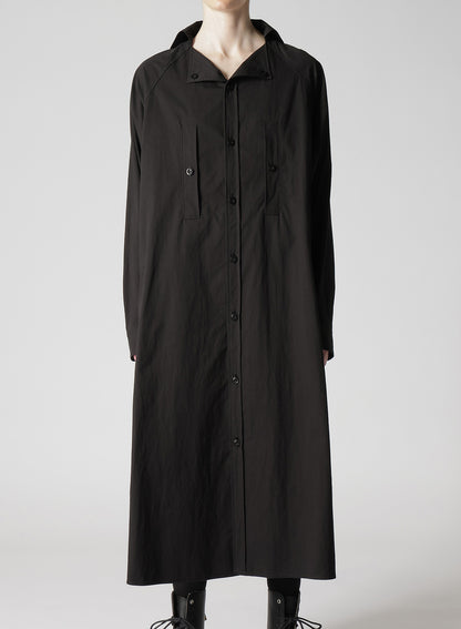 LIGHT TWILL COTTON LONG SLEEVE DRESS