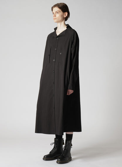 LIGHT TWILL COTTON LONG SLEEVE DRESS