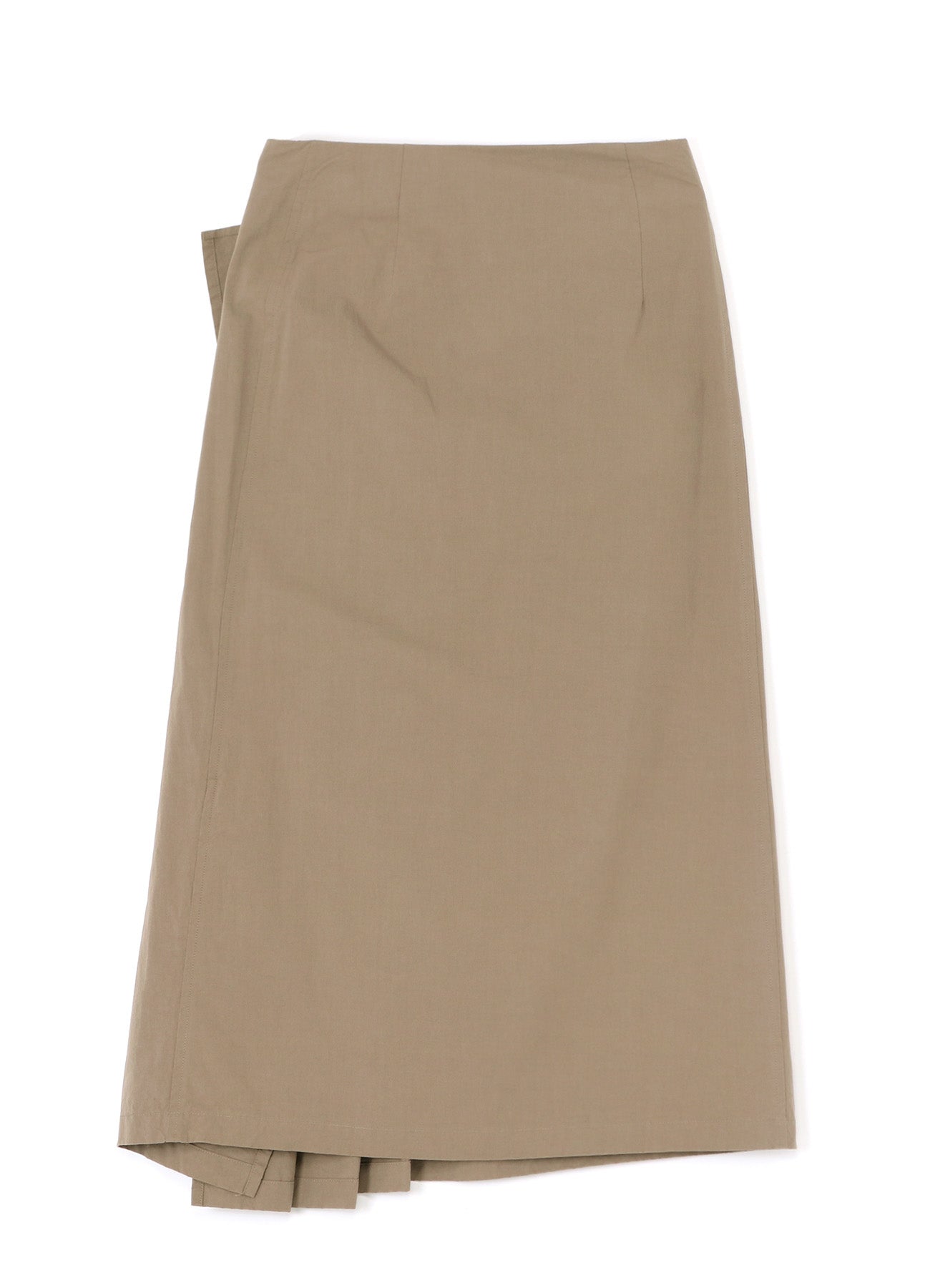 LIGHT TWILL COTTON PLEATED WRAP SKIRT