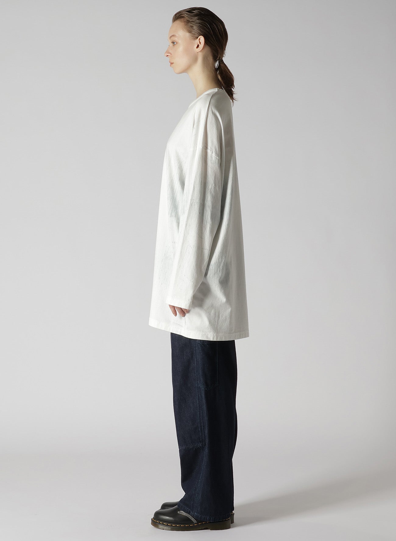 HAND BRUSHED OVERSIZED LONG SLEEVE T