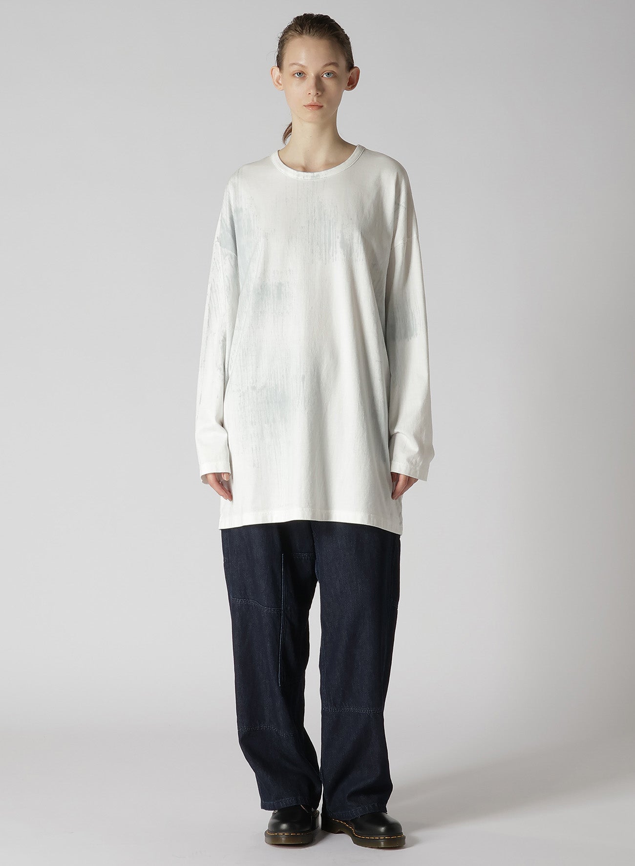 HAND BRUSHED OVERSIZED LONG SLEEVE T
