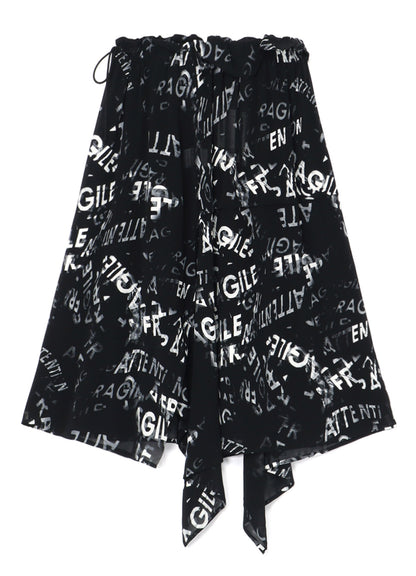 RAYON GEORGETTE ASYMMETRIC SKIRT