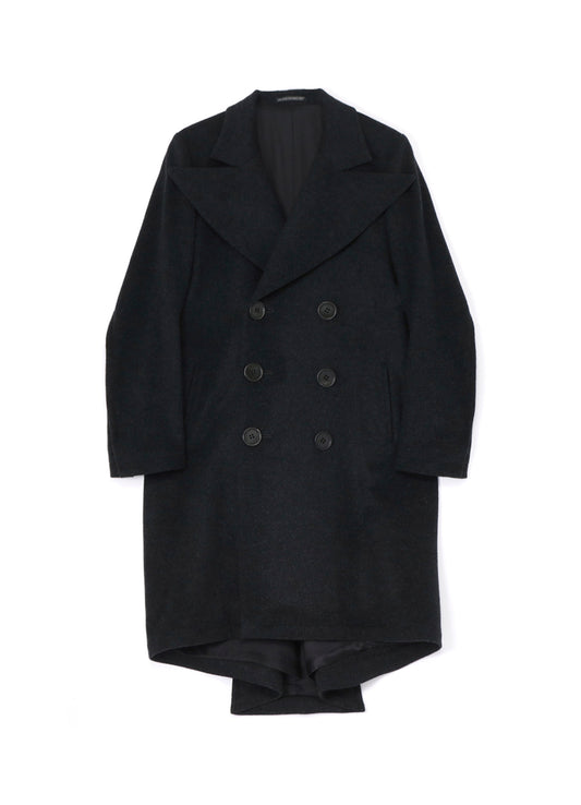 W/CA BEAVER BIG LAPEL DOUBLE COAT