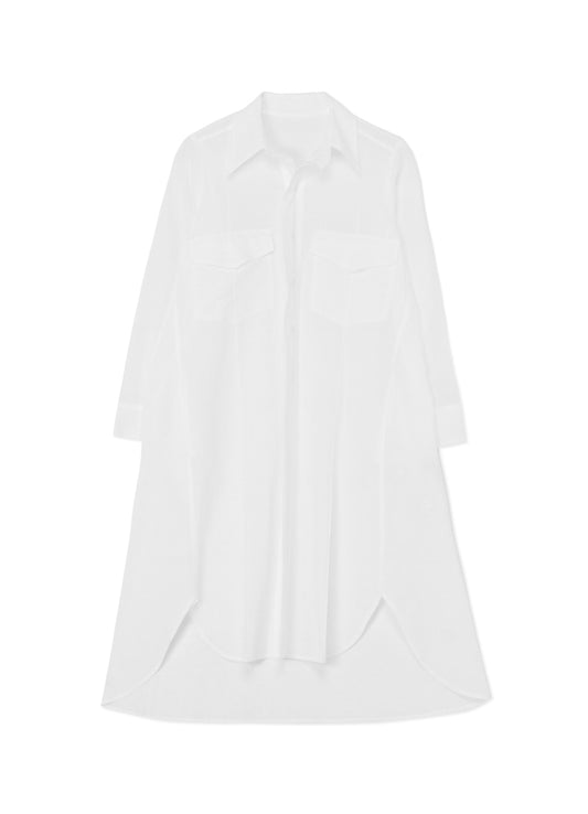 DOUBLE POCKET WORKWEAR-STYLE SHIRT DRESS