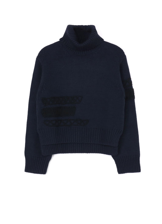 EMBROIDERY PLAIN ST EMBROIDERY TURTLE NECK PO