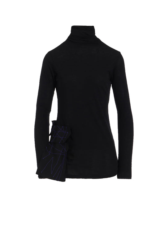 COTTON SINGLE JERSEY HIGHNECK LONG T C
