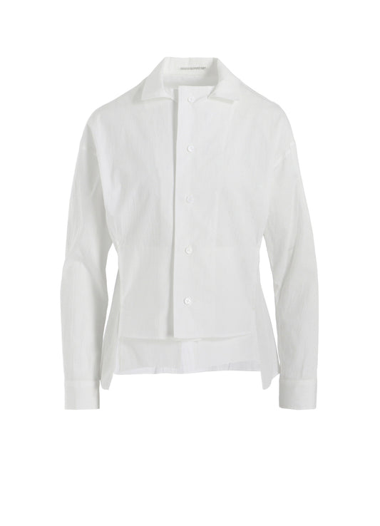 COTTON BROAD PANELED SHORT BLOUSE