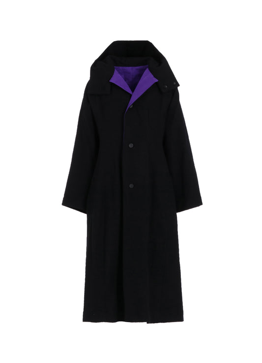 OVERDYE WOOL VIERA REVERSIBLE HOODED COAT