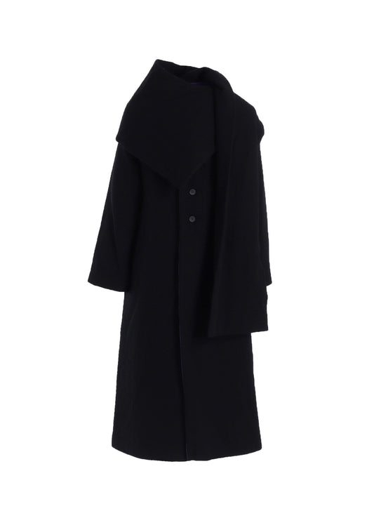 WOOL VIYELLA REVERSIBLE STOLE D COAT