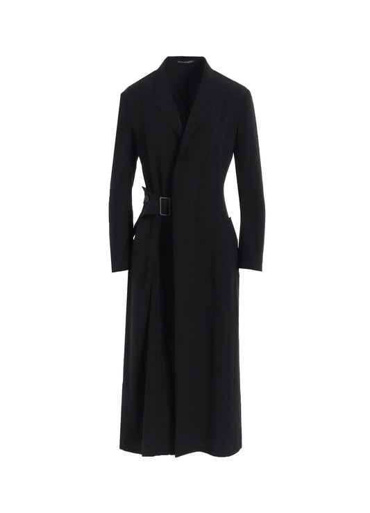 TA/PE CREPE DE CHINE WAIST BELT D COAT