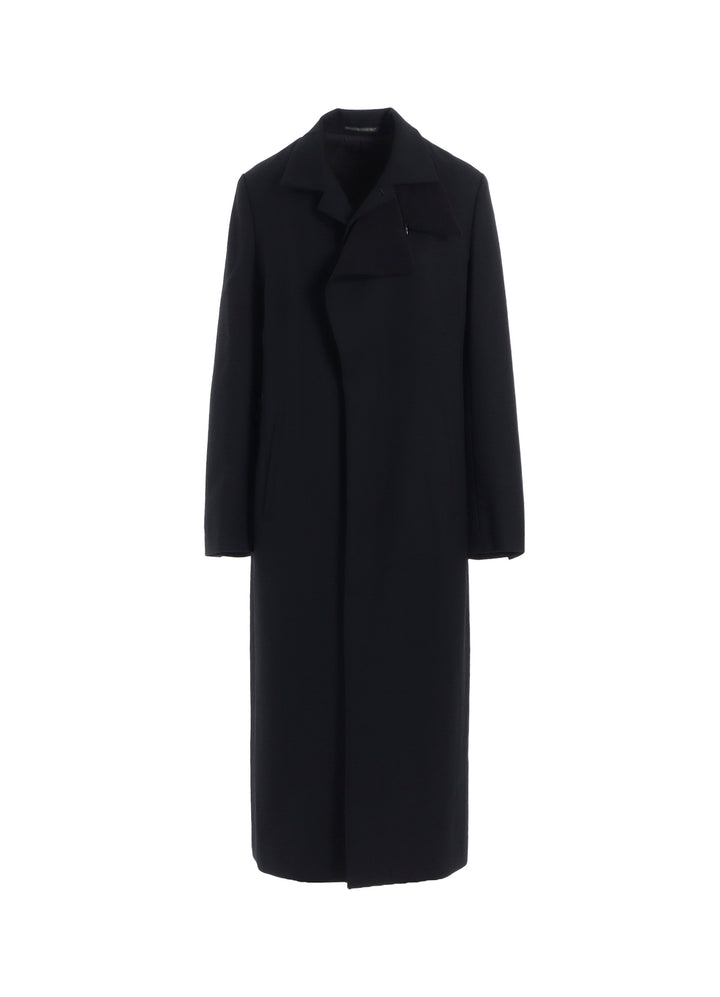 W/SAXONY R DOUBLE LAYERED LONG COAT