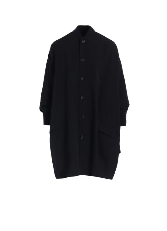GABARDINE PADDED DRAPE COAT