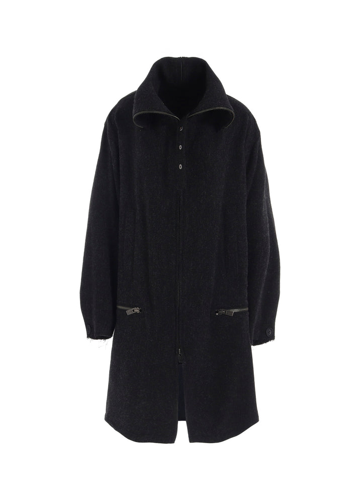 TWEED CLOTH B COLLAR COAT