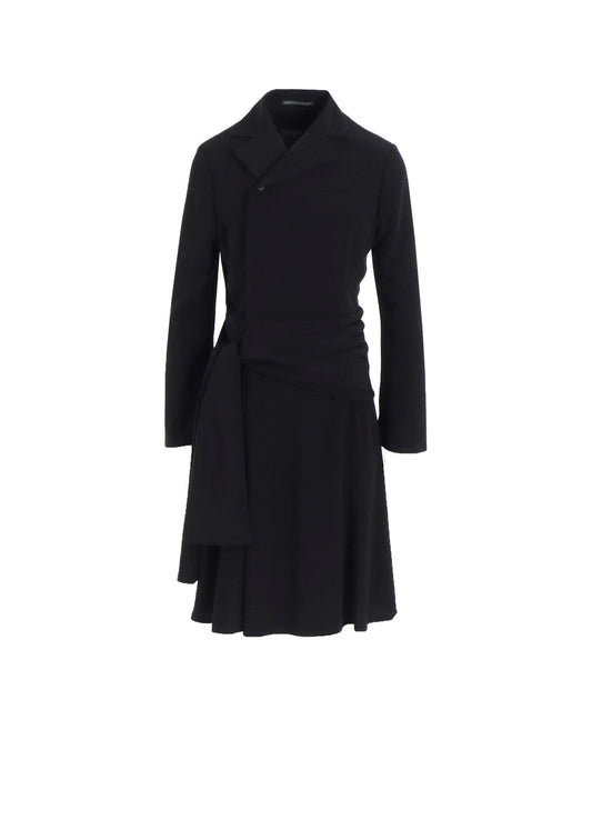 TA/PE CREPE DE CHINE KNOT DETAIL WRAP DRESS