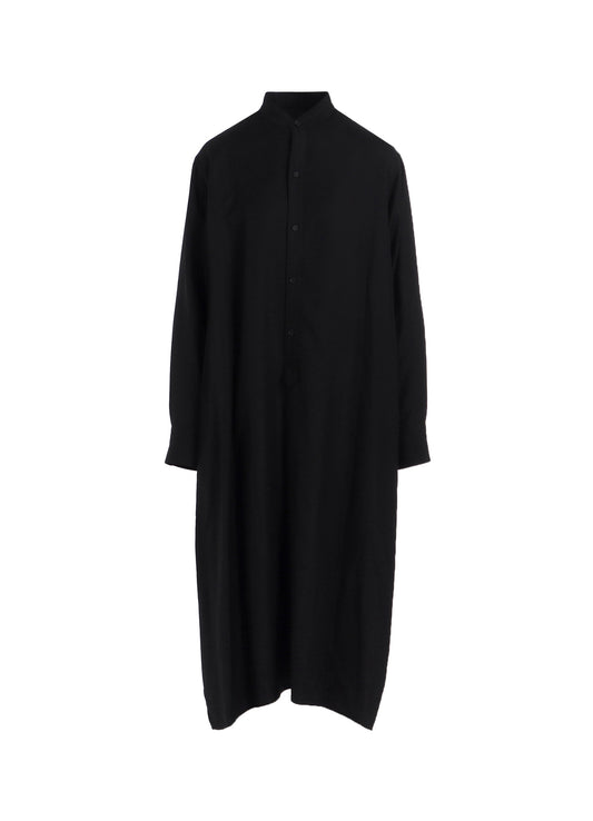 VISCOSE TWILL SIDE SLIT SHIRT DRESS