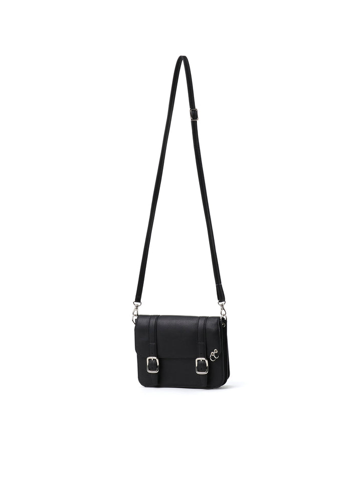 SHRINKED LEATHER FLAP MINI SHOULDER BAG