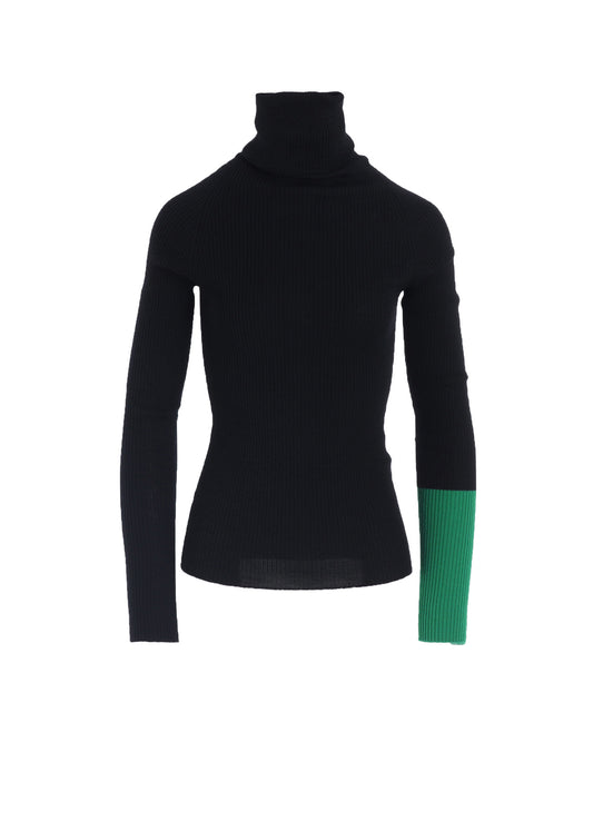 RIB COLOR COMBI HIGH NECK PO