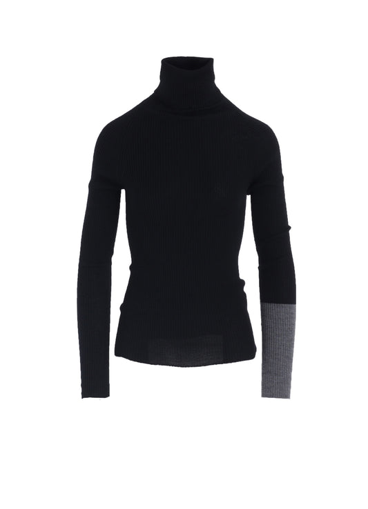 RIB COLOR COMBI HIGH NECK PO