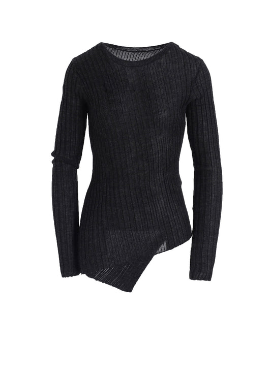 RIB DIAGONAL ROUND NECK PO
