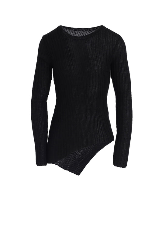 RIB DIAGONAL ROUND NECK PO