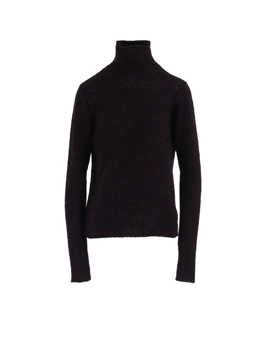PLAIN STITCH OBLIQUE HIGH NECK PO