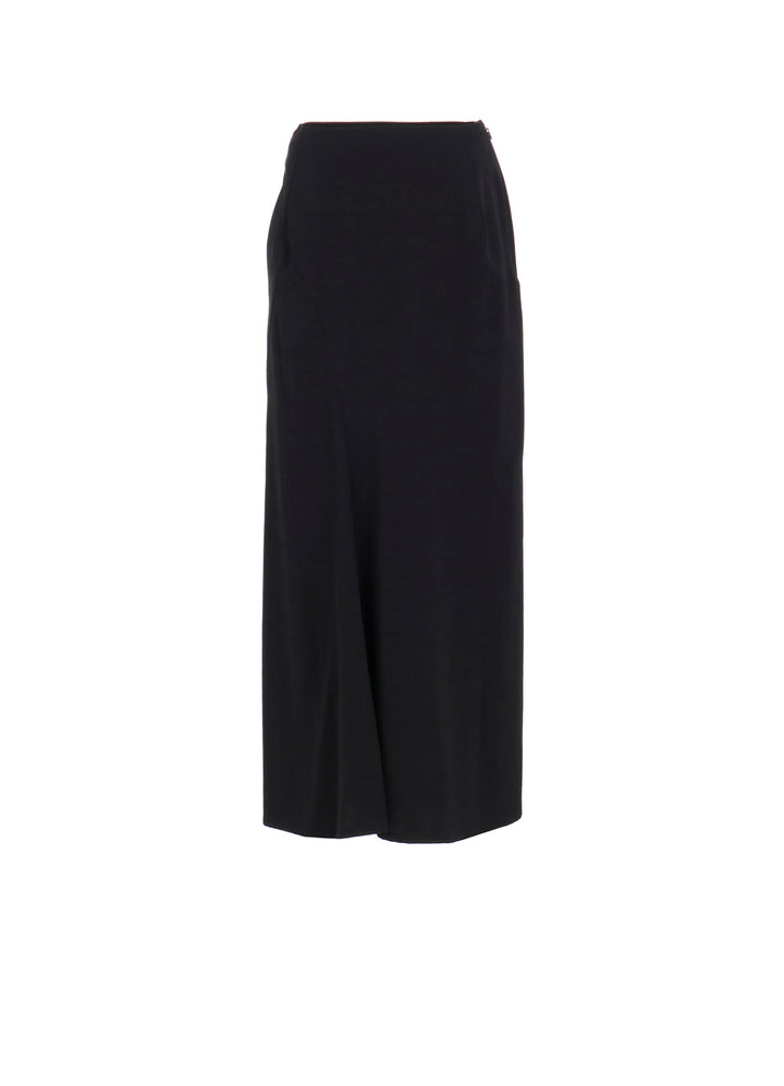 WOOL GABARDINE DIAGONAL CUTTING LONG SKIRT
