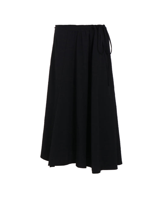 GABARDINE L GATHERED FLARE SKIRT