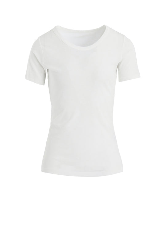 HIGH TWISTED JERSEY SHORT SLV ROUND NECK T
