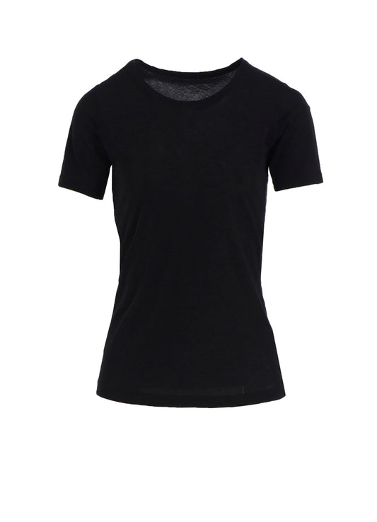 HIGH TWISTED JERSEY SHORT SLV ROUND NECK T