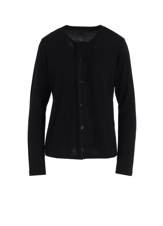 WOOL SINGLE JERSEY HENLEY NECK PO