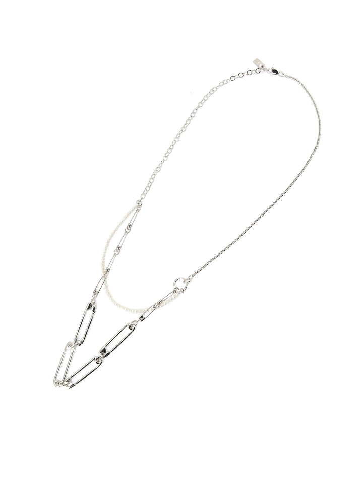 PEARL/BRASS A PEARL CHAIN NECKLACE