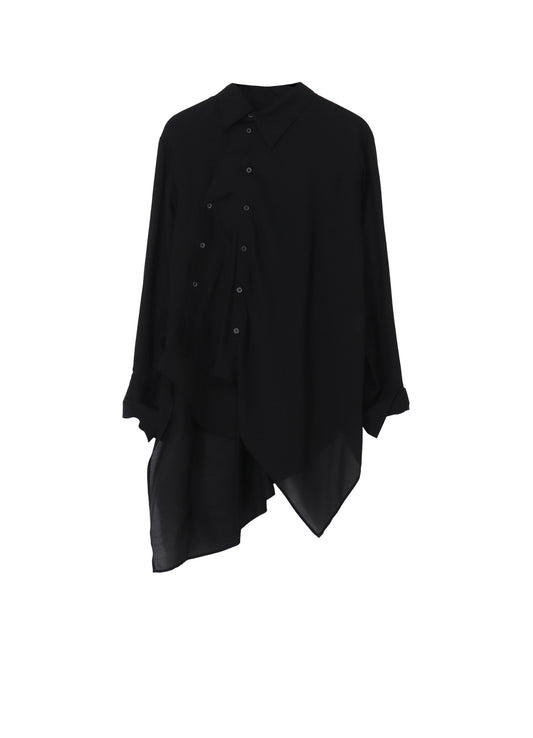 Cu/Mo KERSEY UNBALANCE DRAPED BLOUSE