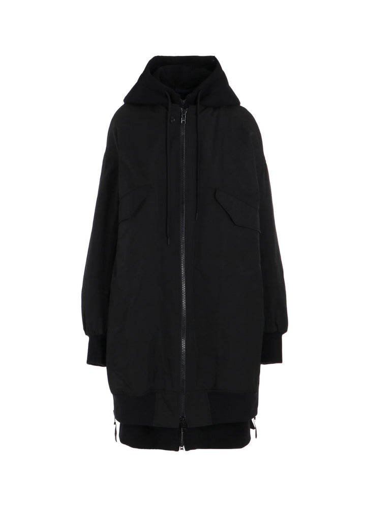 Ny/C TWILL HOODED BOMBER
