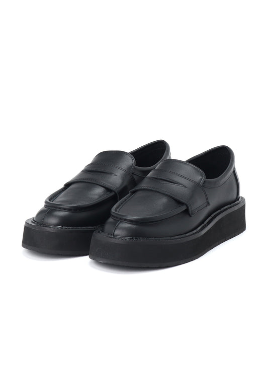 SOFT SMOOTH LEATHER PLATFORM LOAFER