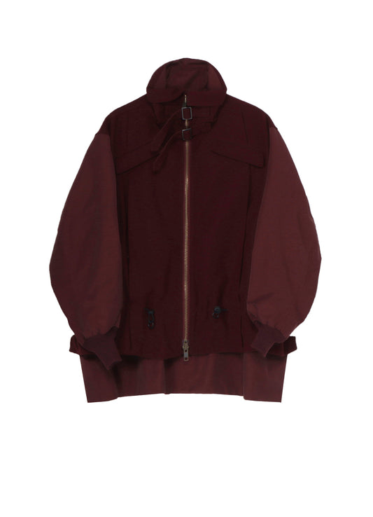 FLANNEL SHIRRING DETAIL JACKET