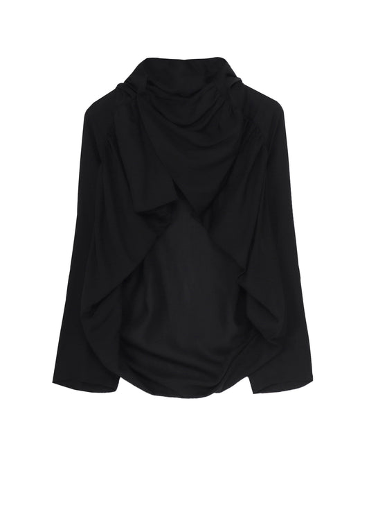 Cu/Mo KERSEY SHIRRING DETAIL JACKET